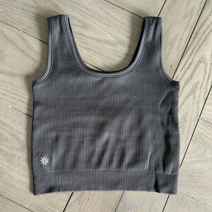Athleta Black Fitted Crop Tank Top